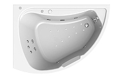 Акриловая ванна Radomir Альбена 168x120 L 1-81-2-1-0-015 цвет Белый с гидромассажем Терапия Хром