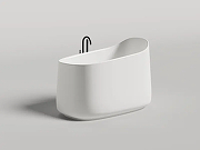 Ванна из искусственного камня Salini Oriente Ofuro 140х80 1043101G цвет Белый глянцевый-1