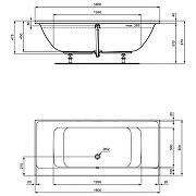 Акриловая ванна Ideal Standard Connec Air 180х80 E106701 цвет Euro White / Евробелый-6