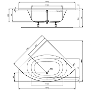 Акриловая ванна Ideal Standard Hotline 140х140 K275101 цвет Euro White / Евробелый-2