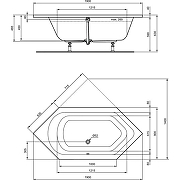 Акриловая ванна Ideal Standard Hotline 190х90 K275501 цвет Euro White / Евробелый-2