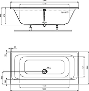 Акриловая ванна Ideal Standard Tonic II 190х90 K746501 цвет Euro White / Евробелый-2