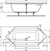 Акриловая ванна Ideal Standard Tonic II 200х100 K747001 цвет Euro White / Евробелый-2