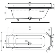 Акриловая ванна Ideal Standard Tonic II 180х80 K747101 цвет Euro White / Евробелый-2