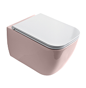 Унитаз Scarabeo Teorema 2.0 5126/TW54+BIOKER подвесной цвет Античный розовый матовый (antique pink matt) без сиденья