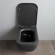 Унитаз Scarabeo Teorema 2.0 5126/TWB49 подвесной цвет Bicolors ardesia без сиденья-3