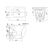 Унитаз Scarabeo Teorema 2.0 5138/CL приставной цвет Белый без бачка и сиденья-3