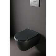 Унитаз Scarabeo Glam 5201/TW49BK подвесной цвет Ардезия мат (ardesia matt) без сиденья-1