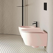 Унитаз Scarabeo Glam 5201/TW54+BIOKER подвесной цвет Античный розовый матовый (antique pink matt) без сиденья