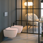 Унитаз Scarabeo Glam 5203/TW54 подвесной цвет Розовый матовый античный(pink matt antique) без сиденья