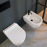 Унитаз Scarabeo Glam 5203/TW+bioker подвесной цвет Белый без сиденья-1