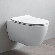 Унитаз Scarabeo Moon 5520/CL41 подвесной цвет Жемчужный (pearl) без сиденья