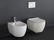 Унитаз Scarabeo Moon 5520/CL41 подвесной цвет Жемчужный (pearl) без сиденья-1