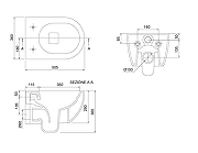 Унитаз Scarabeo Moon 5520/CL41 подвесной цвет Жемчужный (pearl) без сиденья-3