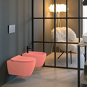 Унитаз Scarabeo Glam 5203/TW59 подвесной цвет Персик матовый (peach matt) без сиденья