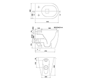 Унитаз Scarabeo Moon 5522/CL41 приставной цвет Pearl matt без бачка и сиденья-3