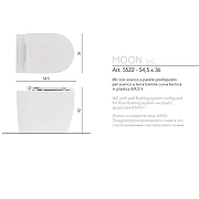 Унитаз Scarabeo Moon 5522/CL приставной цвет Белый без бачка и сиденья-3