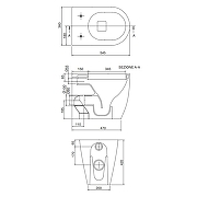 Унитаз Scarabeo Moon 5522/CL приставной цвет Белый без бачка и сиденья-4