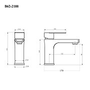 Смеситель для раковины Bond Smart B62-2188 цвет Черный матовый-13