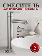 Смеситель для раковины Bond Smart B63-2700 цвет Нержавеющая сталь