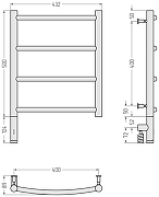 Электрический полотенцесушитель Сунержа Галант 3.0 50x40 00-5800-5040 Без покрытия-3