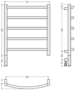 Электрический полотенцесушитель Сунержа Галант 3.1 60x50 00-6000-6050 Без покрытия-3