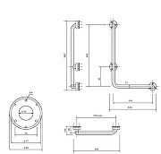 Поручень Bemeta Help 301112072 Хром матовый-1