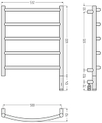 Электрический полотенцесушитель Сунержа Галант 3.1 60x50 00-6001-6050 Без покрытия-3