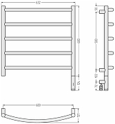 Электрический полотенцесушитель Сунержа Галант 3.1 60x60 00-6001-6060 Без покрытия-3