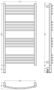 Электрический полотенцесушитель Сунержа Богема 3.1 выгнутая 100x50 00-6002-1050 Без покрытия-3
