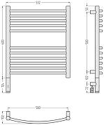 Электрический полотенцесушитель Сунержа Богема 3.1 выгнутая 60x50 00-6002-6050 Без покрытия-3