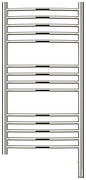 Электрический полотенцесушитель Сунержа Богема 3.1 выгнутая 80x40 00-6003-8040 Без покрытия-1