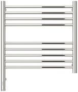 Электрический полотенцесушитель Сунержа Богема 3.1 прямая 50x50 00-6004-5050 Без покрытия-1