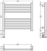 Электрический полотенцесушитель Сунержа Богема 3.1 прямая 50x50 00-6004-5050 Без покрытия-3