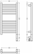 Электрический полотенцесушитель Сунержа Богема 3.1 прямая 60x30 00-6005-6030 Без покрытия-3