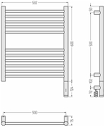 Электрический полотенцесушитель Сунержа Богема 3.1 прямая 60x50 00-6005-6050 Без покрытия-3