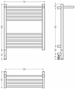 Электрический полотенцесушитель Сунержа Богема 3.1 с 1 полкой 60x50 00-6006-6050 Без покрытия-3