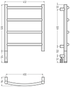Электрический полотенцесушитель Сунержа Галант 3.1 50x40 020-6000-5040 цвет Шампань-3