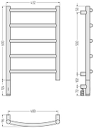 Электрический полотенцесушитель Сунержа Галант 3.1 60x40 020-6000-6040 цвет Шампань-3