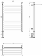 Электрический полотенцесушитель Сунержа Богема 3.1 с 1 полкой 60x40 020-6006-6040 цвет Шампань-3