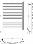 Электрический полотенцесушитель Сунержа Аркус 3.0 80x63 022-5704-8060 цвет Матовая шампань-3