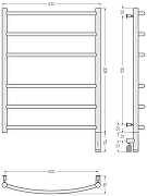 Электрический полотенцесушитель Сунержа Галант 3.0 80x60 022-5801-8060 цвет Матовая шампань-3