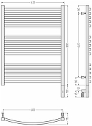 Электрический полотенцесушитель Сунержа Аркус 3.0 80x63 032-5705-8060 цвет Матовое золото-3