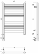 Электрический полотенцесушитель Сунержа Модус 3.1 60x40 032-5900-6040 цвет Матовое золото-3
