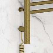 Электрический полотенцесушитель Сунержа Богема 3.0 с 1 полкой 80x50 05-5806-8050 цвет Состаренная бронза-2