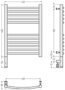 Электрический полотенцесушитель Сунержа Богема 3.0 выгнутая 60x40 071-5802-6040 цвет Сатин-3