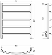 Электрический полотенцесушитель Сунержа Галант 4.0 60x50 12-0831-6050 цвет Белый-3