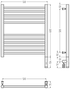 Электрический полотенцесушитель Сунержа Богема 3.0 прямая 60x50 12-5805-6050 цвет Белый-3