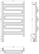Электрический полотенцесушитель Сунержа Элегия 3.0 80x50 12-5818-8050 цвет Белый-3