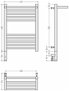 Электрический полотенцесушитель Сунержа Богема 3.0 с 1 полкой 60x40 30-5806-6040 цвет Матовый белый-3